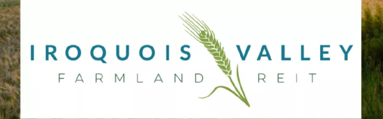 Iroquois Valley Farmland logo with a stalk of wheat