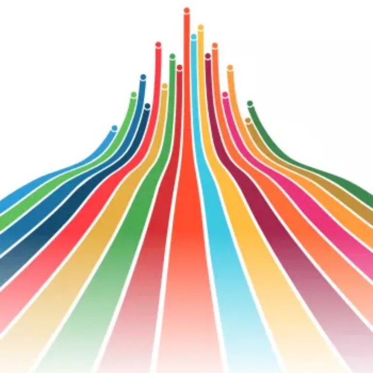 Report cover with colorful lines converging upwards titled "Progress on the Sustainable Development Goals: The Gender Snapshot 2023".