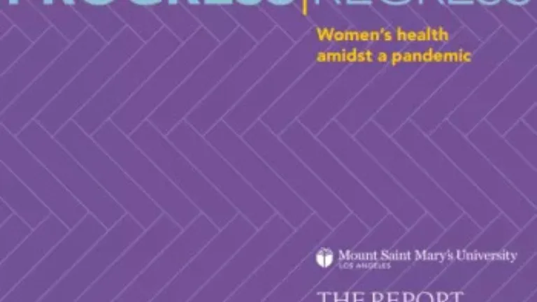 Cover of "The Report on the Status of Women and Girls in California 2022," focusing on women's health during a pandemic.