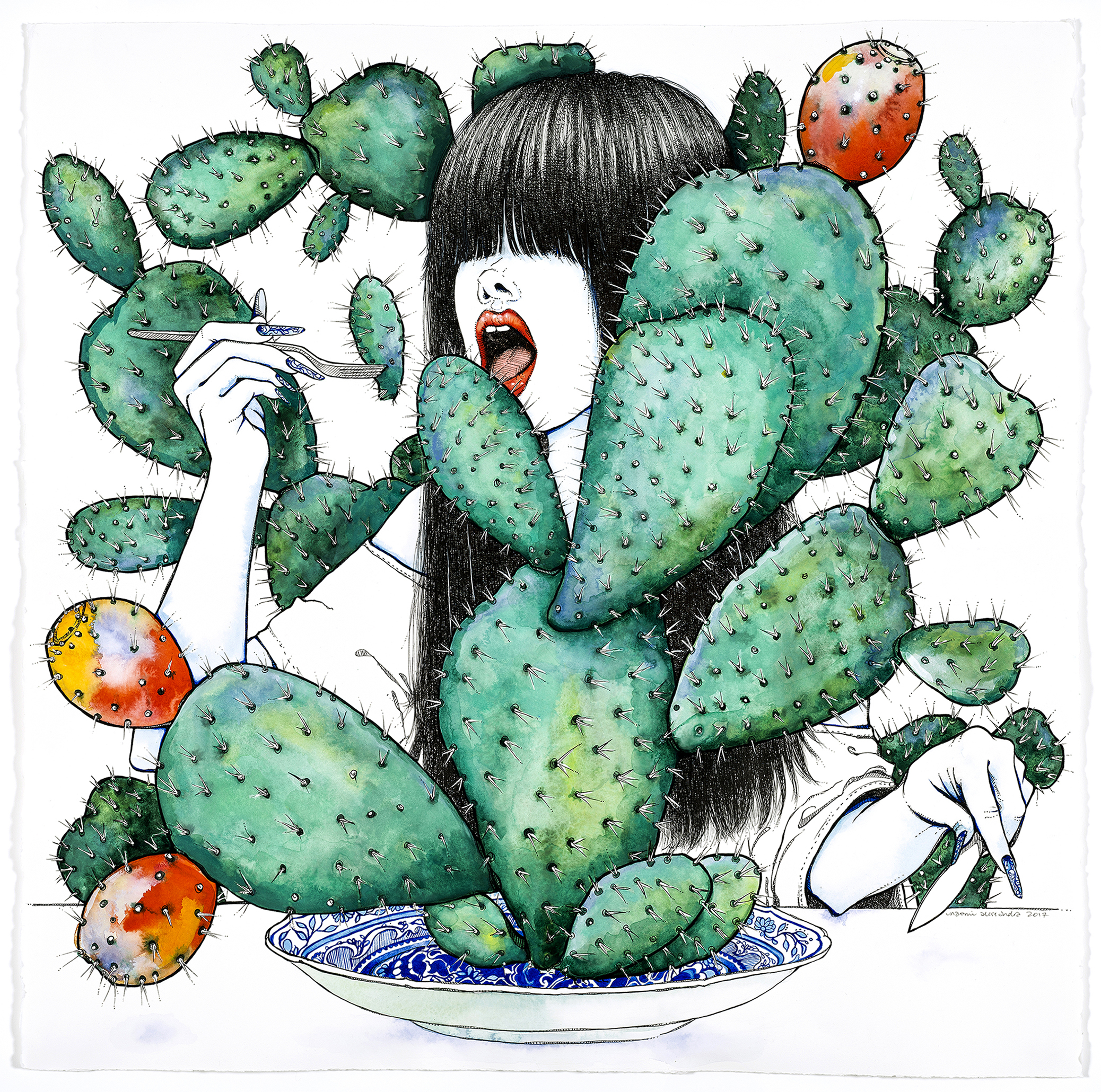 Artwork by Naomi Alessandra  The Cactus Eater