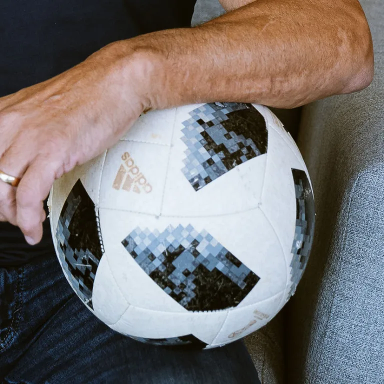 Roland Campopiano holding soccer ball